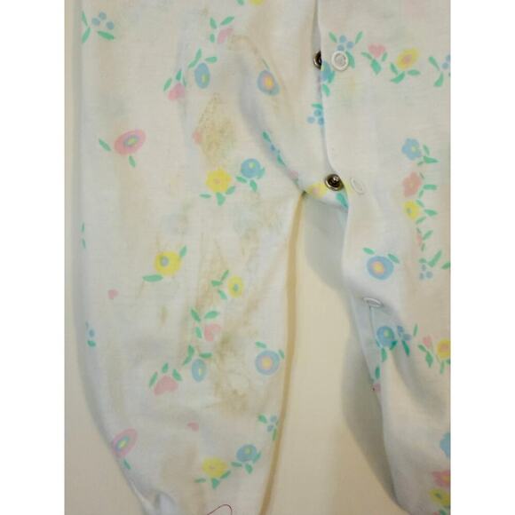 Vintage Baby Girl Onesie Lot 80/90s Kawaii Cat Print Footie Pajamas Balloons USA - Picture 5 of 8
